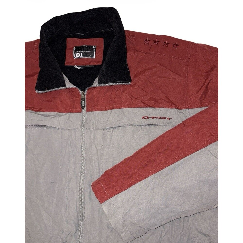 Vintage Oakley Jacket USA Stars Technical 00s Gorpcore Mens XXL Rare Skull Y2K